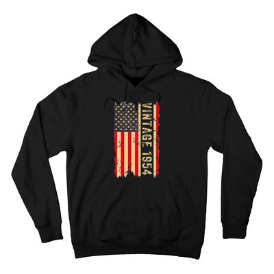 1954 Gifts 70 Years Old American Flag Hoodie