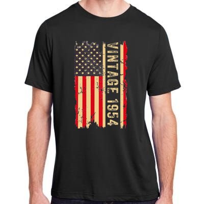 1954 Gifts 70 Years Old American Flag Adult ChromaSoft Performance T-Shirt