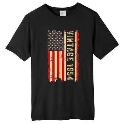 1954 Gifts 70 Years Old American Flag Tall Fusion ChromaSoft Performance T-Shirt