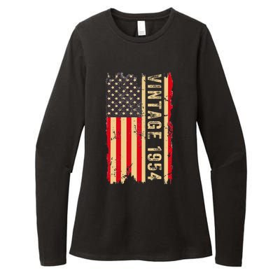 1954 Gifts 70 Years Old American Flag Womens CVC Long Sleeve Shirt