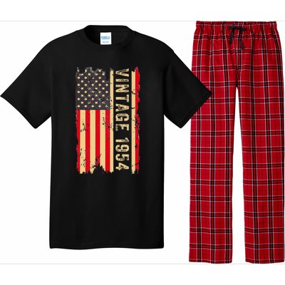 1954 Gifts 70 Years Old American Flag Pajama Set