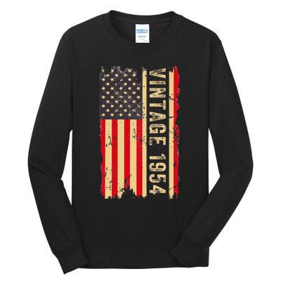 1954 Gifts 70 Years Old American Flag Tall Long Sleeve T-Shirt