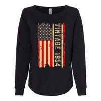 1954 Gifts 70 Years Old American Flag Womens California Wash Sweatshirt