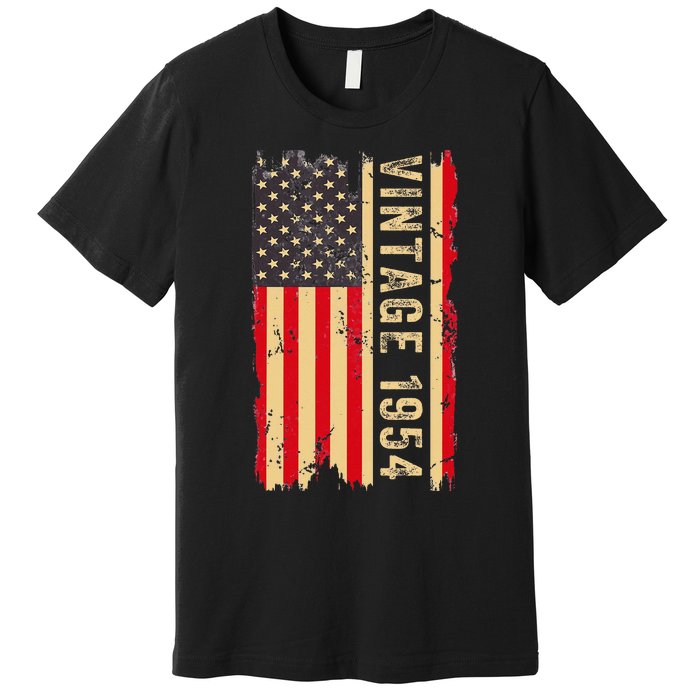 1954 Gifts 70 Years Old American Flag Premium T-Shirt