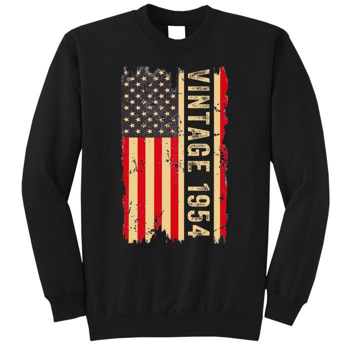 1954 Gifts 70 Years Old American Flag Tall Sweatshirt