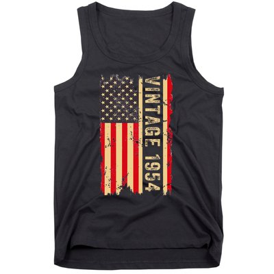 1954 Gifts 70 Years Old American Flag Tank Top