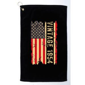 1954 Gifts 70 Years Old American Flag Platinum Collection Golf Towel