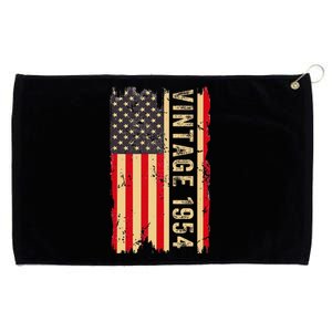 1954 Gifts 70 Years Old American Flag Grommeted Golf Towel