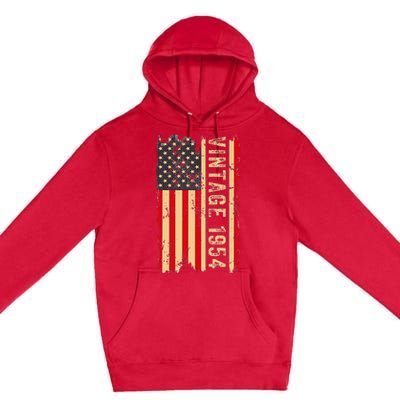 1954 Gifts 70 Years Old American Flag Premium Pullover Hoodie