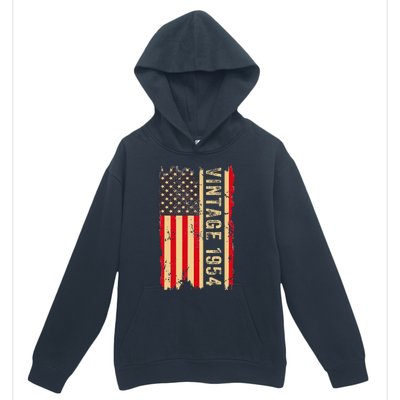 1954 Gifts 70 Years Old American Flag Urban Pullover Hoodie