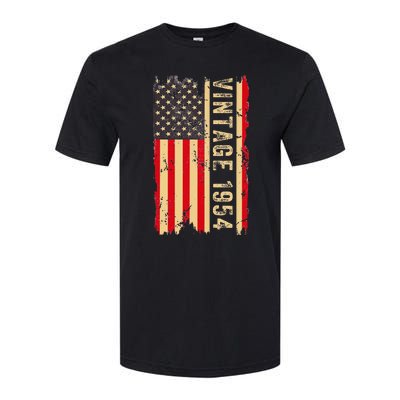 1954 Gifts 70 Years Old American Flag Softstyle CVC T-Shirt