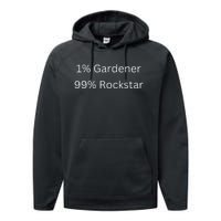 1 Gardening 99 Rockstar Funny Popular Superstar Performance Fleece Hoodie