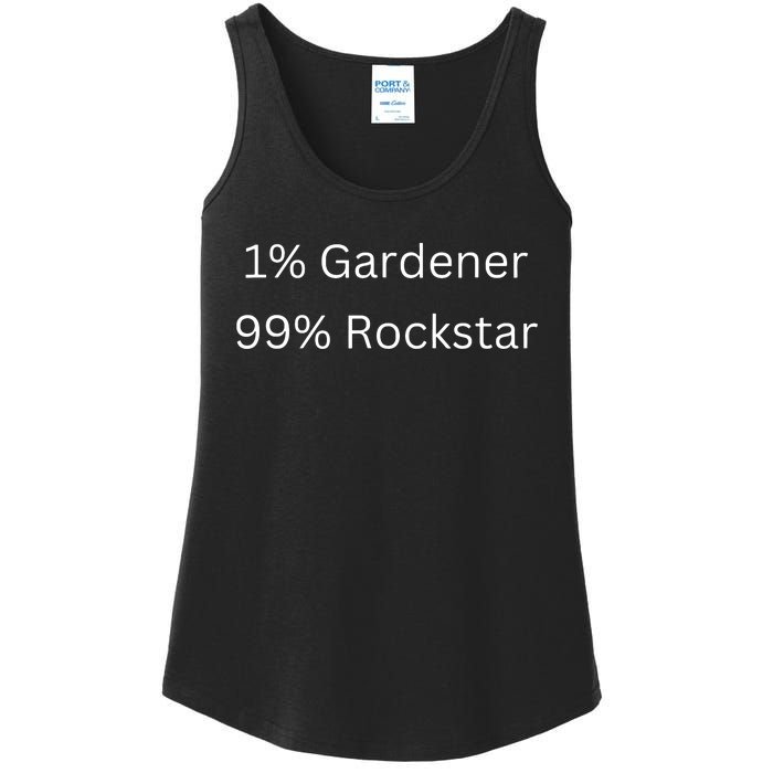 1 Gardening 99 Rockstar Funny Popular Superstar Ladies Essential Tank