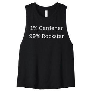 1 Gardening 99 Rockstar Funny Popular Superstar Women's Racerback Cropped Tank