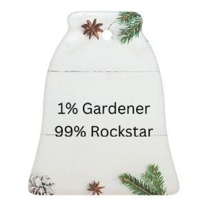 1 Gardening 99 Rockstar Funny Popular Superstar Ceramic Bell Ornament