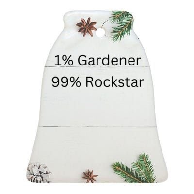 1 Gardening 99 Rockstar Funny Popular Superstar Ceramic Bell Ornament