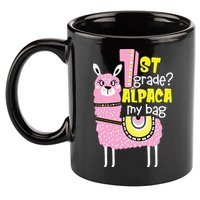 1st grade Alpaca my bag 1st day Loves Alpacas 11oz C Handle Ceramic Mug