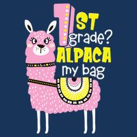 1st grade Alpaca my bag 1st day Loves Alpacas 7 Panel Mesh Trucker Snapback Hat