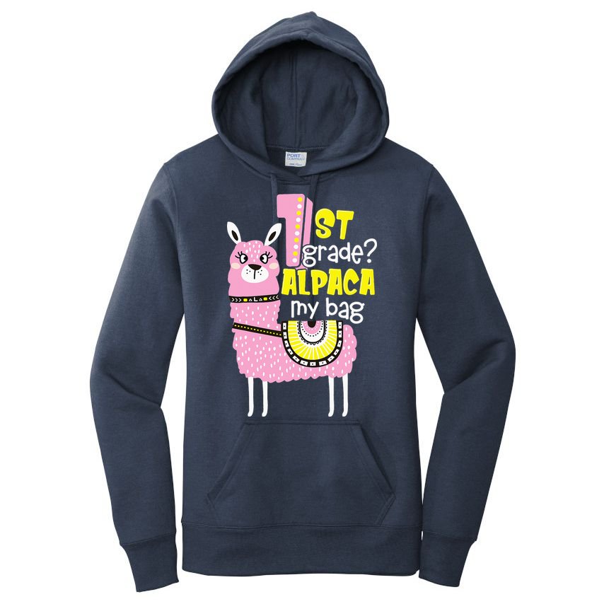 1st grade Alpaca my bag 1st day Loves Alpacas Women's Pullover Hoodie