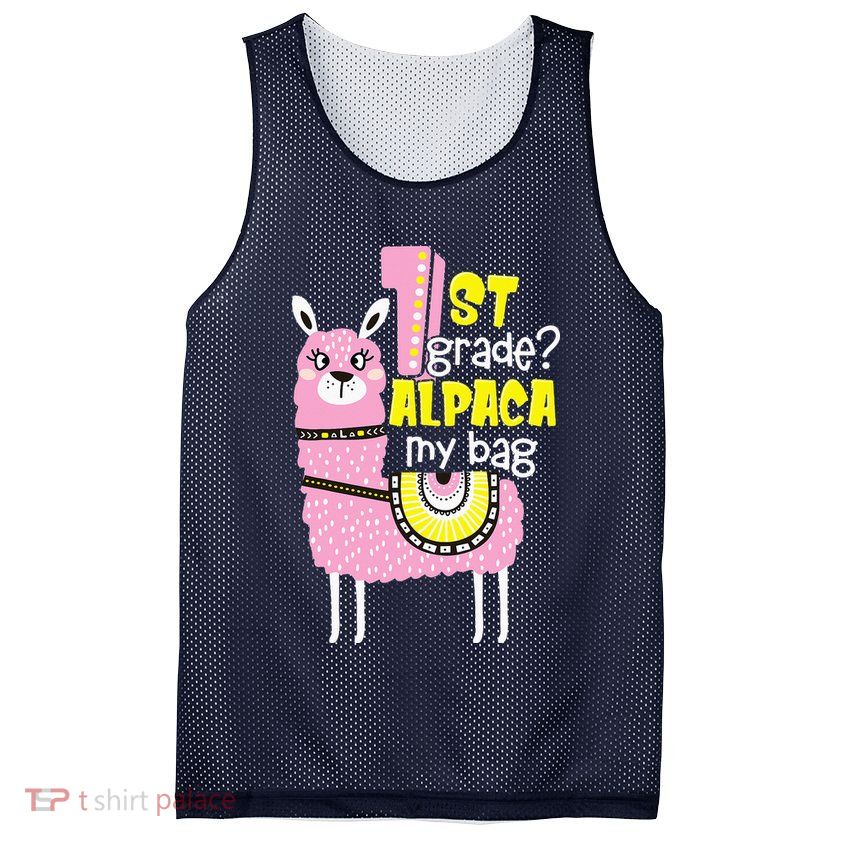 1st grade Alpaca my bag 1st day Loves Alpacas Mesh Reversible Basketball Jersey Tank