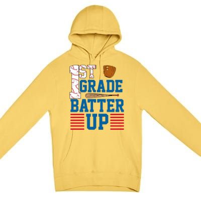 1st Grade Batter Up Premium Pullover Hoodie