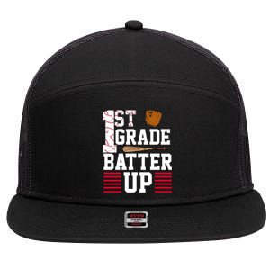 1st Grade Batter Up 7 Panel Mesh Trucker Snapback Hat