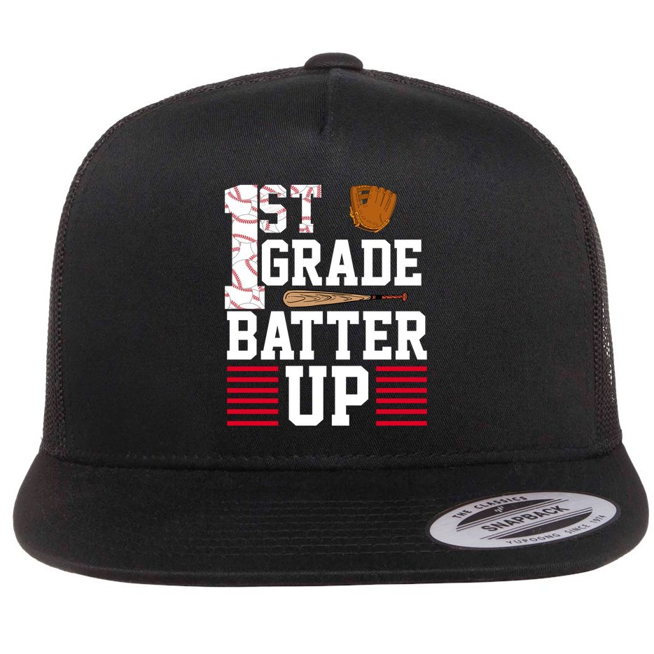 1st Grade Batter Up Flat Bill Trucker Hat