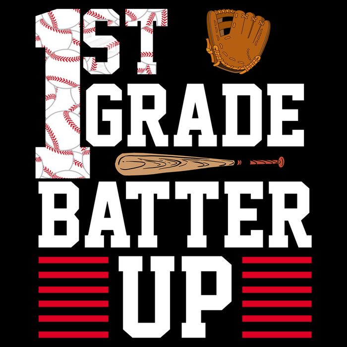 1st Grade Batter Up Flat Bill Trucker Hat