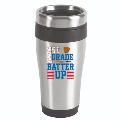 1st Grade Batter Up 16oz Travel Tumbler