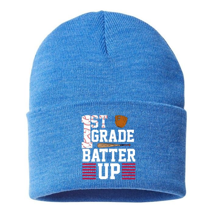 1st Grade Batter Up Sustainable Knit Beanie