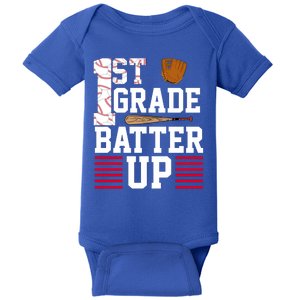 1st Grade Batter Up Baby Bodysuit