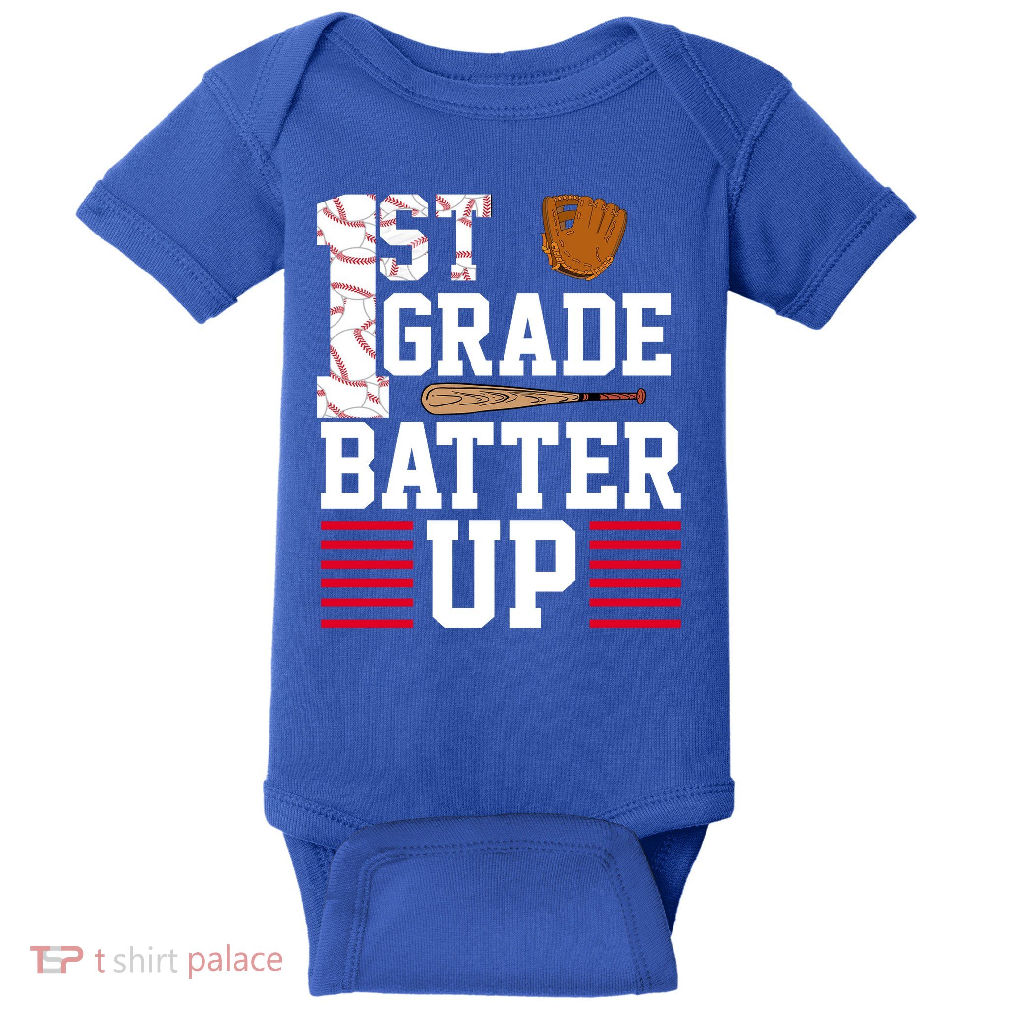 1st Grade Batter Up Baby Bodysuit