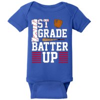 1st Grade Batter Up Baby Bodysuit