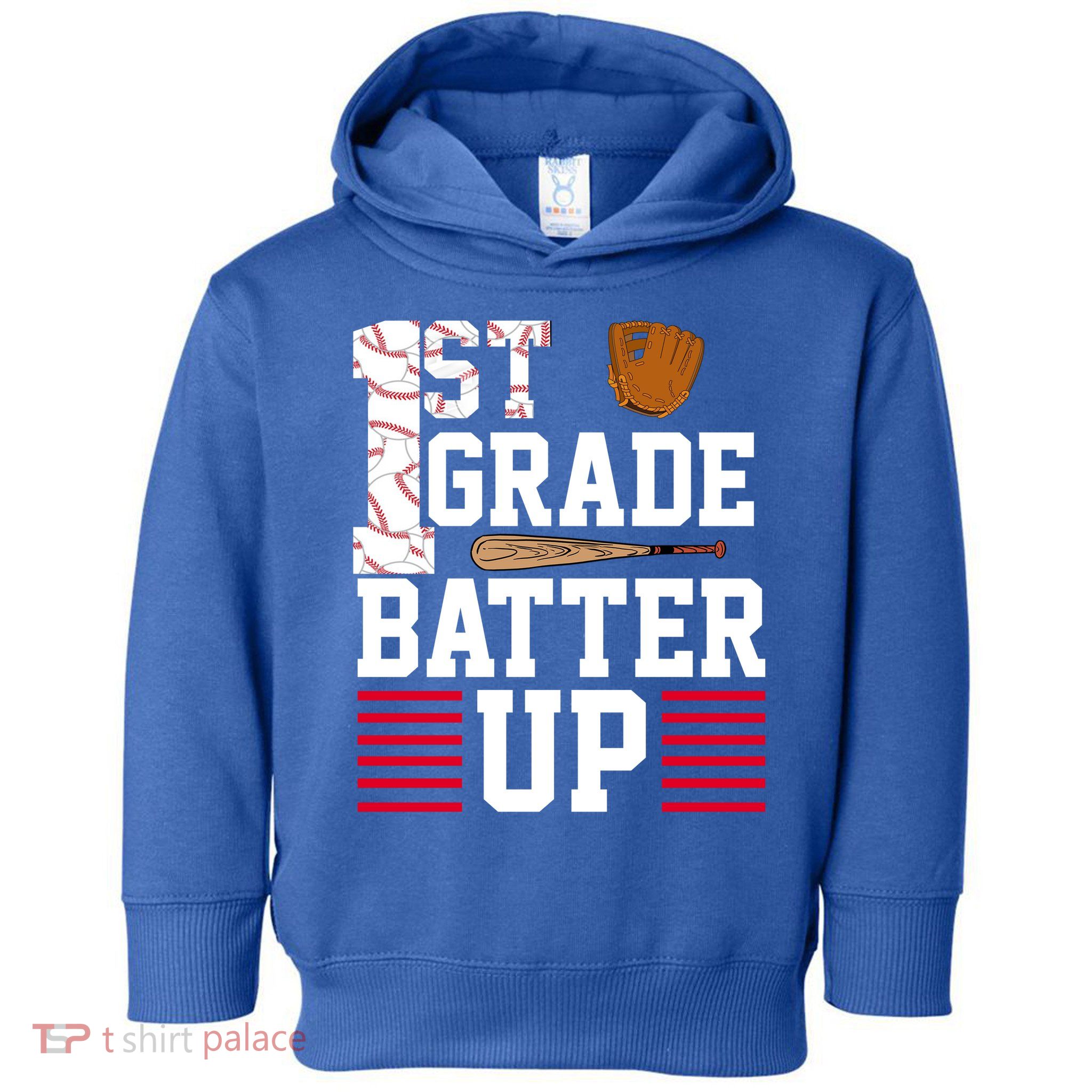 1st Grade Batter Up Toddler Hoodie