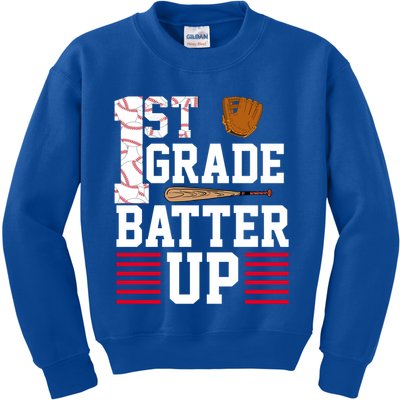 1st Grade Batter Up Kids Sweatshirt