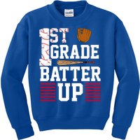 1st Grade Batter Up Kids Sweatshirt