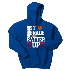 1st Grade Batter Up Kids Hoodie