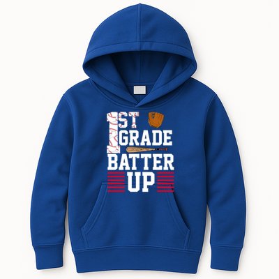 1st Grade Batter Up Kids Hoodie