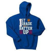 1st Grade Batter Up Kids Hoodie