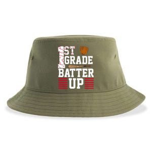 1st Grade Batter Up Sustainable Bucket Hat