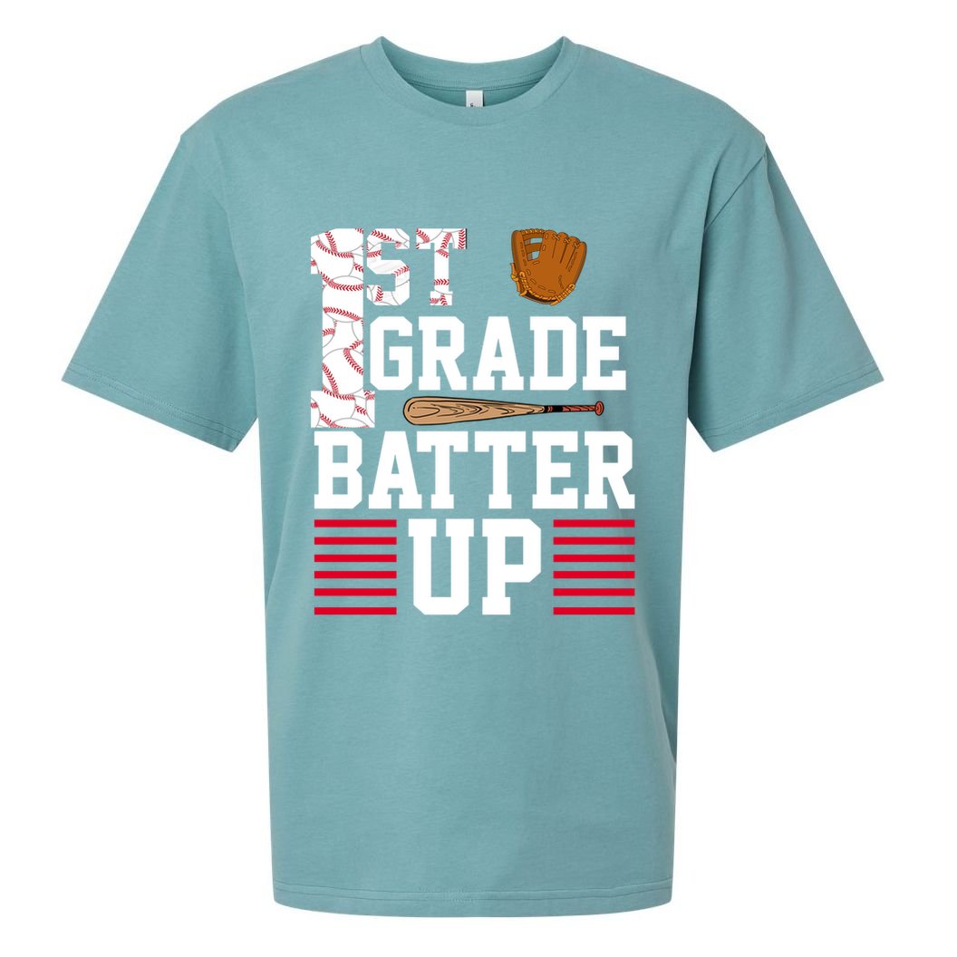 1st Grade Batter Up Sueded Cloud Jersey T-Shirt