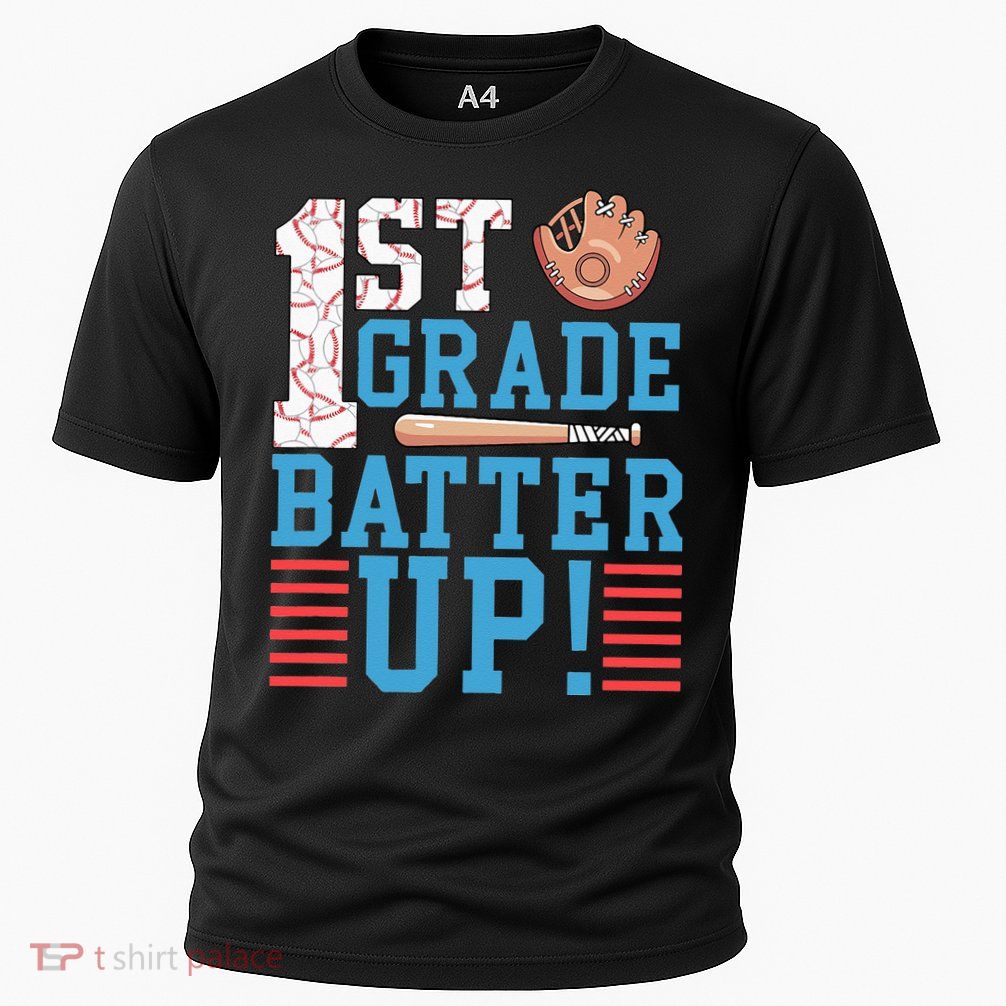 1st Grade Back To School 1st Grade Batter Up Baseball Performance Shirt