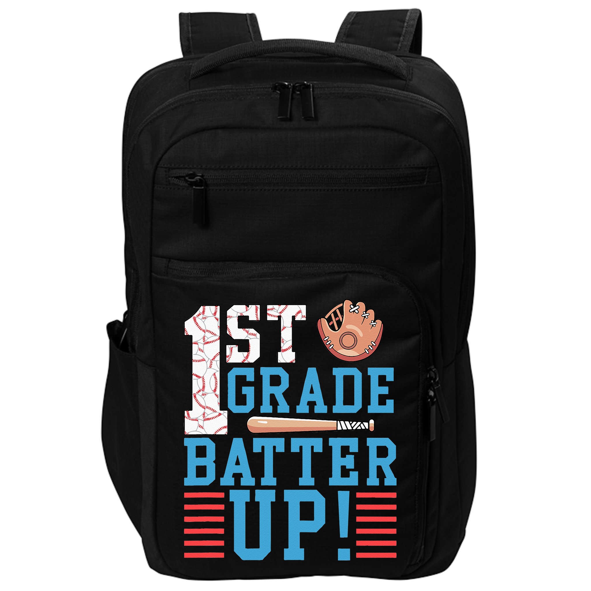 1st Grade Back To School 1st Grade Batter Up Baseball Impact Tech Backpack