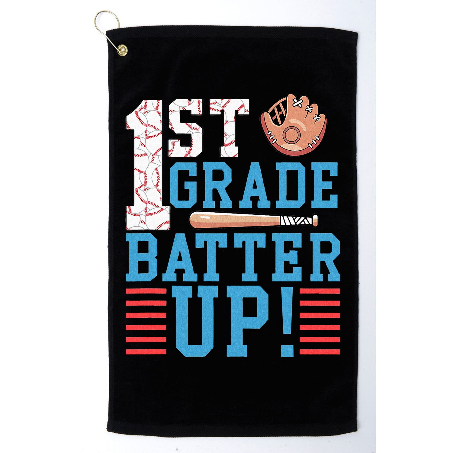 1st Grade Back To School 1st Grade Batter Up Baseball Golf Towel