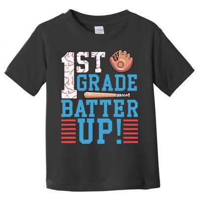 1st Grade Back To School 1st Grade Batter Up Baseball Toddler T-Shirt