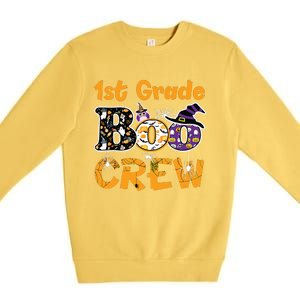 1st Grade Boo Crew Funny Halloween Costume Teacher Student Premium Crewneck Sweatshirt