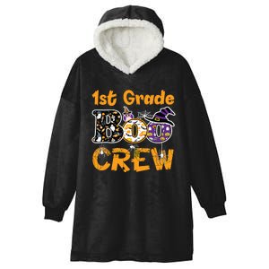 1st Grade Boo Crew Funny Halloween Costume Teacher Student Hooded Wearable Blanket