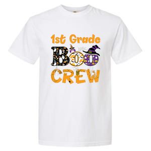 1st Grade Boo Crew Funny Halloween Costume Teacher Student Garment-Dyed Heavyweight T-Shirt