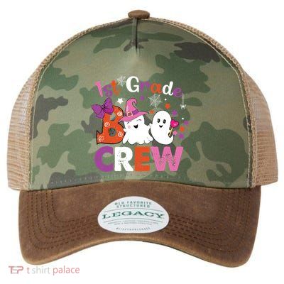 1st Grade Boo Crew First Grade Halloween Costume Teacher Kids Legacy Tie Dye Trucker Hat