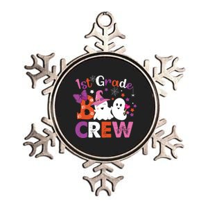 1st Grade Boo Crew First Grade Halloween Costume Teacher Kids Metallic Star Ornament